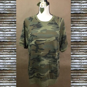 Camo Women’s Small Tunic Fleece Top Outdoors Sweatshirt Casual ALTERNATIVE - Picture 1 of 6