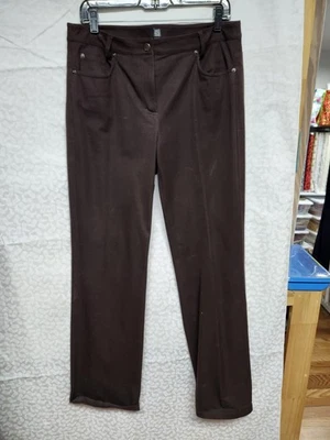 Jeans elástico feminino Saks Fifth Avenue marrom algodão tamanho 10 - Imagem 1 de 3