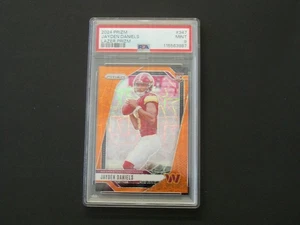 2024 PANINI PRIZM FOOTBALL JAYDEN DANIELS LAZER PRISM # 347 PSA GRADED 9 MINT - Picture 1 of 2