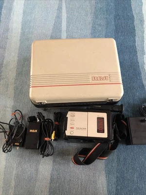 Vintage RCA CPR150 VHS-C Camcorder With Case Extras Charger Needs Repair - Image 1 of 4