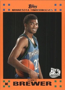 2007-08 Topps Rookie Set Orange #7 Corey Brewer RC Rookie Card - Picture 1 of 2