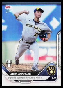 Jacob Misiorowski 2025 Topps Now Milwaukee Brewers - Bild 1 von 2
