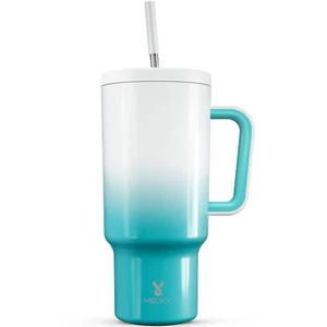 40oz Tumbler with Handle, Leak-proof Lid and Straw, Insulated Coffee Mug Stai... - Picture 1 of 7