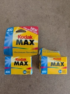 Lot 2 Kodak Max 400 Speed Film 24 & 36 Expired 2001 & 2000 - Picture 1 of 5