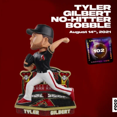 Tyler Gilbert Arizona Diamondbacks No Hitter Bobblehead NIB Ltd Ed IN HAND!! - Image 1 of 4
