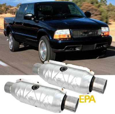 2件装2.5英寸催化转换器EPA批准隔热罩适用于吉姆西索诺玛1991-2004 — 第 1/4 张图片