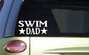 Papá nadador *H882* 8 pulgadas Calcomanía Pegatina Clases de natación Gafas de buceo bikini natación - Imagen 1 de 1