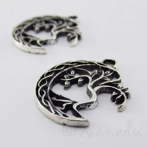 Celtic Tree Of Life Charms 21mm Crescent Moon Pendants C859530 - 5, 10 Or 20PCs - Picture 1 of 3