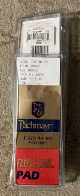 Pachmayr F325 Deluxe Field Medium White Line Brown Recoil Pad F325-M-BN - Image 1 of 2