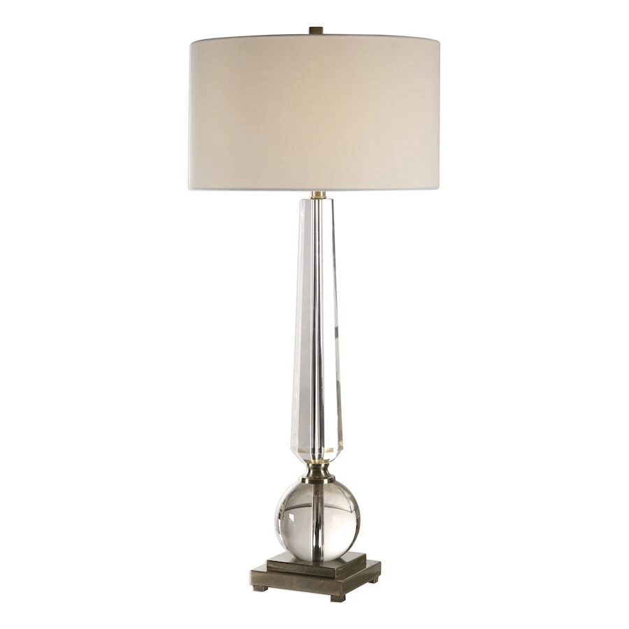 Uttermost 27883 Crista Table Lamp Crystal and Brushed Nickel