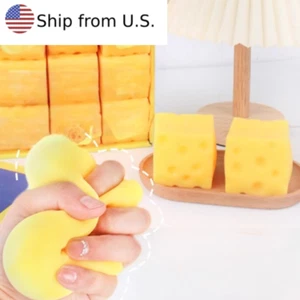 Square Cheese Squeezable Stress Relievers Decompression Squishy Stress Relief - Picture 1 of 7