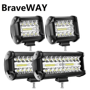 Barra de luz LED de 4/7" punto haz de inundación luz de trabajo de conducción todoterreno para camión 4x4 ATV  - Imagen 1 de 11
