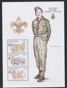 TANZANIA 1998 MNH BOY SCOUT SOUVENIR SHEET - Picture 1 of 1