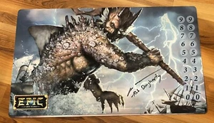 Episches Sammelkartenspiel TCG Spielmatte - Wasser Titan - signiert vom 1. Gencon Event - Bild 1 von 1