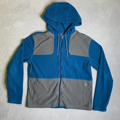 Chaqueta Gramicci Para Hombres XL Azul Gris Vellón Cremallera Completa Senderismo Informal Exterior Foto 1 de 4