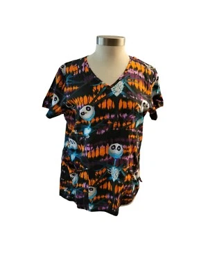 Disney Nightmare Before Christmas Scrub Top Jack Skellington  Sz M - Image 1 of 4