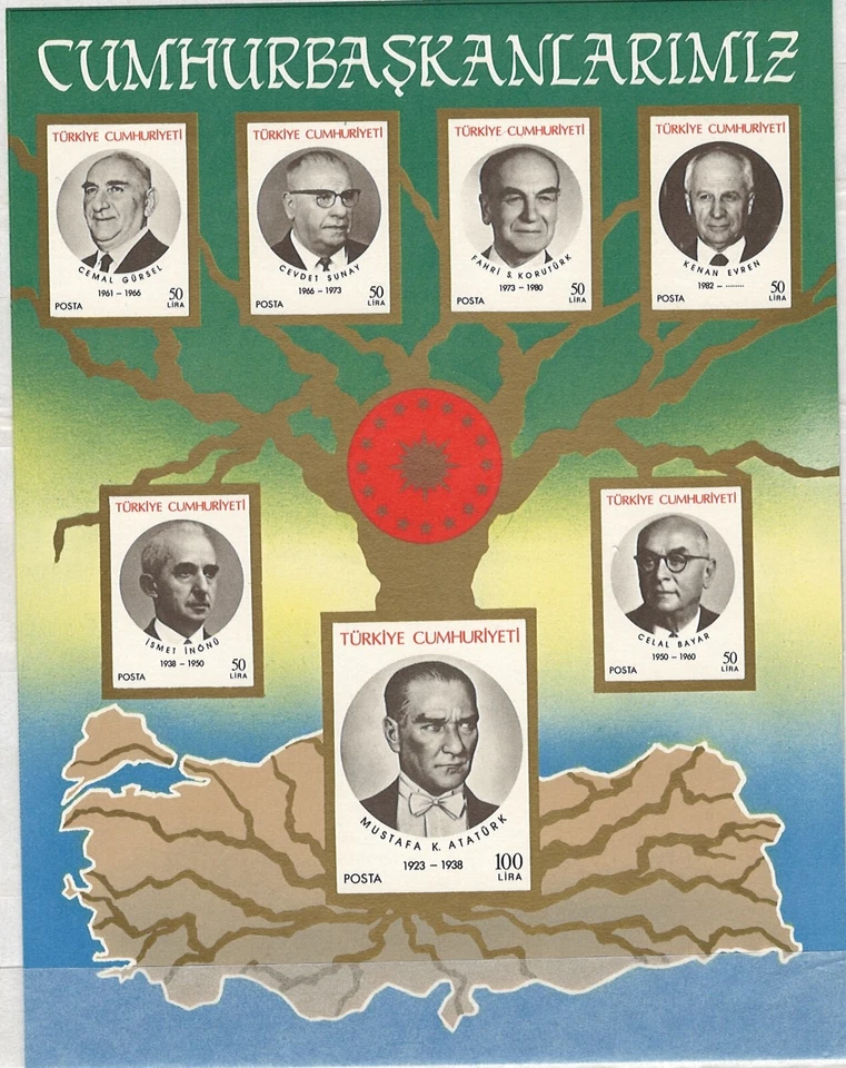 TURKEY stamps Presidents of the Republic 1987 MNH - Image 1 of 1