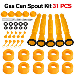 5X Replacement Gas Can Spout Nozzle Vent Kit for Plastic Gas Cans Old Style Caps