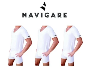 3 T SHIRT UOMO NAVIGARE SCOLLO A V PUNTA COTONE MEZZA MANICA 512 MAGLIA INTIMA - Foto 1 di 4
