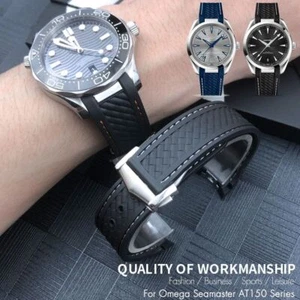 19mm 20mm Rubber Strap Watch Band For Omega Seamaster AQUA TERRA AT150 Watchband - Picture 1 of 38