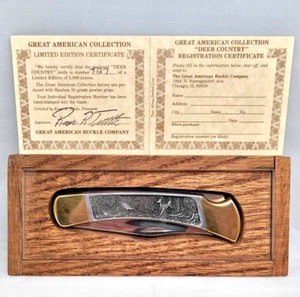 🔥 Very Rare! Vintage! "BUCK" Custom Lockback Folding Knife # 0727 Including COA - Picture 1 of 13