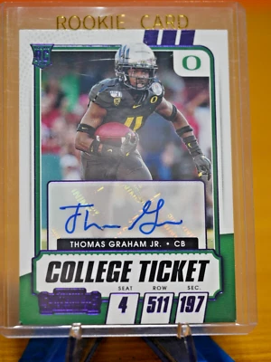 2021 Contenders Draft Picks - College Ticket Autographs Thomas Graham Jr.-Bears! - Image 1 of 2