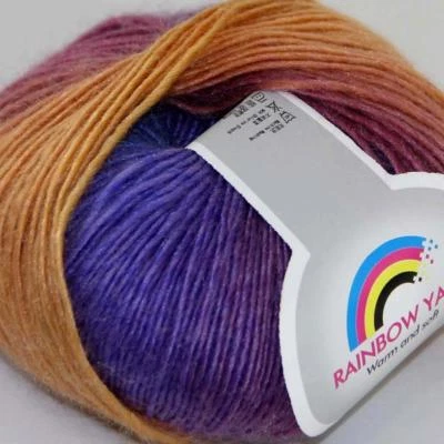 C New 1Skein*50g Cashmere Wool Rainbow Wrap Shawl Knitting Hand Knitwear Yarn 01 - Image 1 of 4