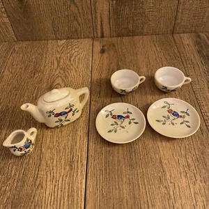 VINTAGE LUSTER WARE MINI TEA SET MADE IN JAPAN 6 Pieces No Chips No Cracks - Picture 1 of 9