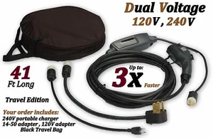 Cable de carga cargador de vehículo eléctrico de nivel 2 240 V 41 ft j1772,5-15,16 - Imagen 1 de 6