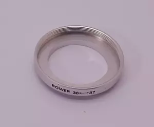 BOWER 30-37MM CLEAN SILVER HIGH QUALITY METAL STEP UP FILTER RING MADE IN JAPAN - Picture 1 of 2