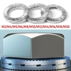 5Pcs M4 M10 M12 M16 M20 Lock Washers Hardware Fastener Dacromet Gasket - Picture 1 of 22