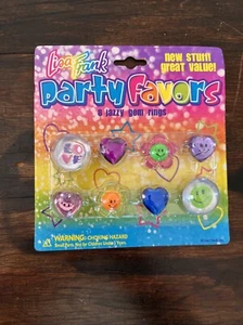 Vintage 90s Lisa Frank Party Favors 8 Jazzy Gem Rings - Picture 1 of 3