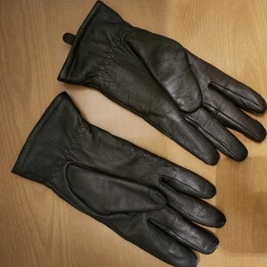 Vintage dunkelbraune Isotoner Damen Lederhandschuhe - Bild 1 von 4