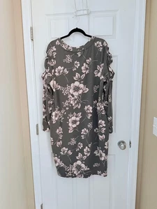 Lane Bryant Damen Kleid - Grau & Rosa - WUNDERSCHÖN!! Größe 18/20 - Bild 1 von 4