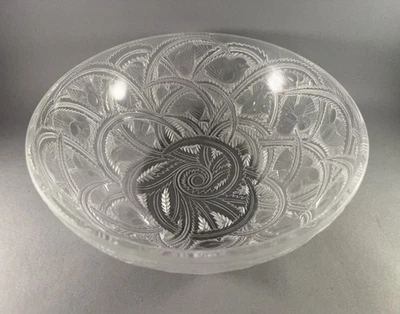 Antiguo cuenco de cristal Lalique Francia “Pinsons” 9,25” firmado Art Deco excelente Foto 1 de 4