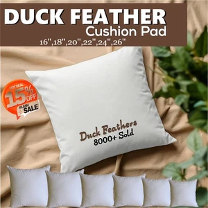Cushion Pads Duck Feather Inners Insert Fillers Scatters 16''18''20''22''24''26' - Picture 1 of 9
