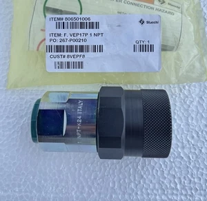 Acoplador hidráulico hembra Stucchi F-VEP17P 1” NPT cara plana 806501006 nuevo - Imagen 1 de 4