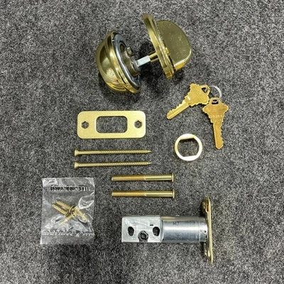 Cerrojo monocilíndrico SCHLAGE B60N G 505, acabado latón brillante Foto 1 de 4