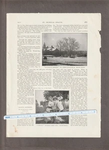 Página de fotos de revista KID'S WASH DAY de 1901 con bañera ~ OWEN SOUND, ON. ~Milroy Carrie - Imagen 1 de 2