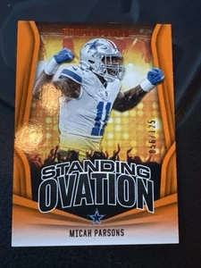 Panini Rookies & Stars 2023 Micah Parsons Standing Ovation Orange/125 Cowboys - Imagen 1 de 2