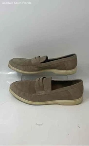 Calvin Klein Mens Trapper Beige Suede Slip-On Penny Loafer Shoes Size 11 - Picture 1 of 9