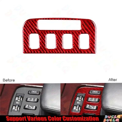 Cubierta de botón de calefacción central de fibra de carbono roja para Lexus GS GS350 GS450h 06-11 Foto 1 de 4