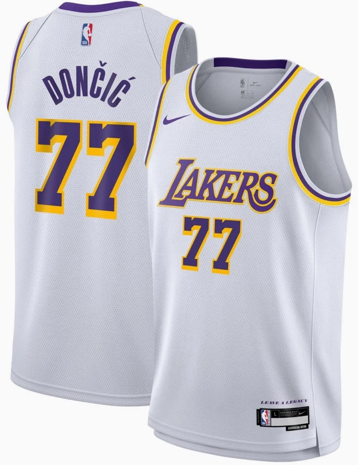 NIKE Lakers Luka Doncic Men’s Jersey Large In White New. Ships Fast !