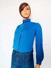 Chemisier bleu avec épaulettes Vintage 80s | Vintage blue blouse