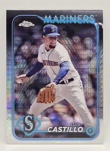2024 Topps Chrome #129 Luis Castillo Prism Refractor Parallel Seattle Mariners - Picture 1 of 2