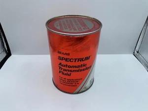 Vintage Sears Spectrum Automatic Transmission Fluid Quart Can Cardboard RARE - Picture 1 of 6