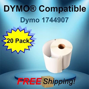 Dymo® 4XL Compatible 1744907 Large 20 Rolls Thermal White Rectangular Labels - Picture 1 of 4
