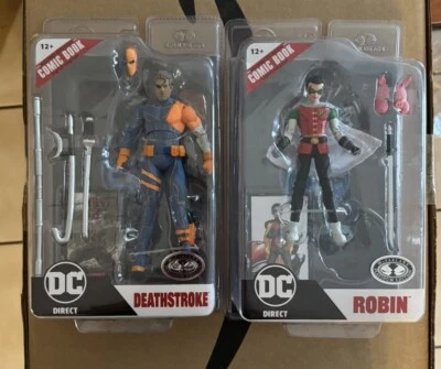DC Direct McFarlane Toys Edición Platino DEATHSTROKE y Batman Reborn: Robin Foto 1 de 4