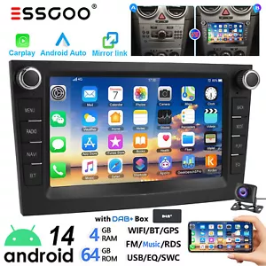 DAB+ 4+64G Android 14 Autoradio GPS Navi Für Opel Astra H G Corsa C D Zafira A B - Bild 1 von 14