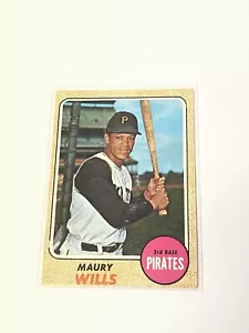 1968 Topps #175 Maury Wills CREASED **032361 - Picture 1 of 2